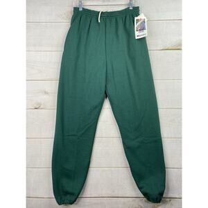 Vintage Deadstock Russell Sweats Sweatpants Mens L Green Drawstring USA Made NWT